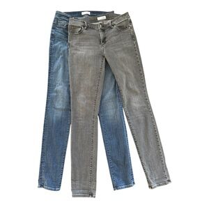 LOFT Women's Tall Modern Skinny Jeans in Gray and Blue Wash